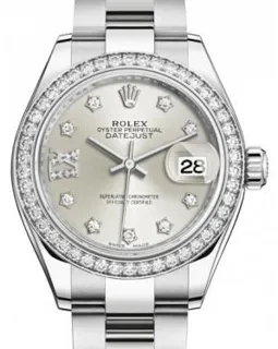 Rolex Lady-Datejust 279384RBR Steel$White Gold$Diamonds Silver