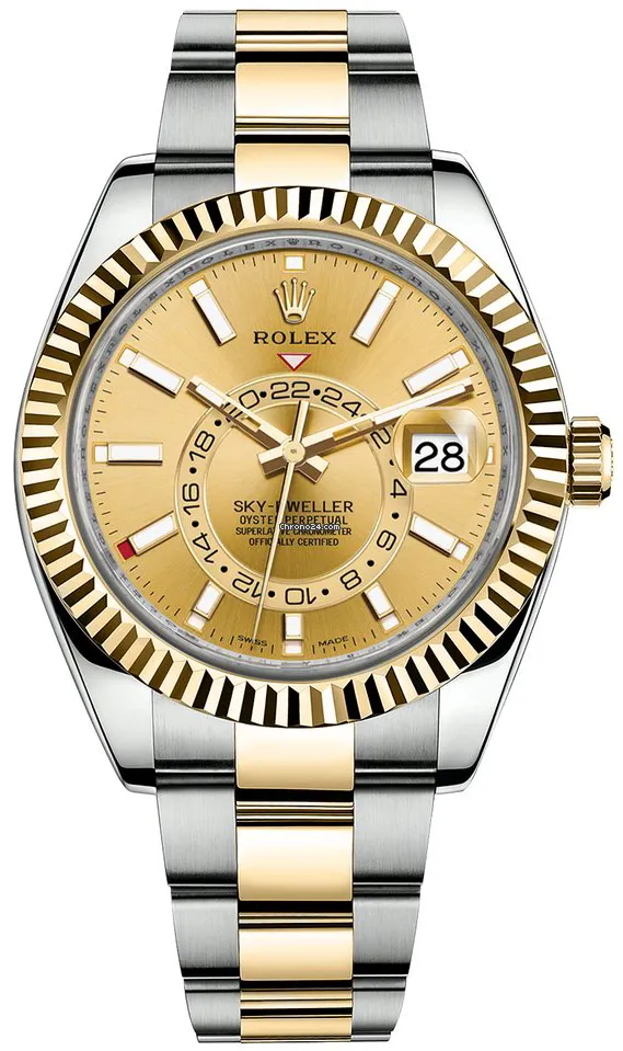 Rolex Sky-Dweller 326933 42mm Two Tone Champagne