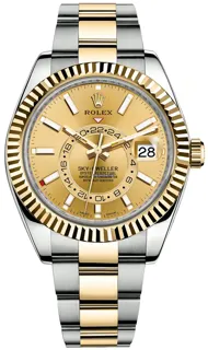 Rolex Sky-Dweller 326933 Yellow gold and Stainless steel Champagne