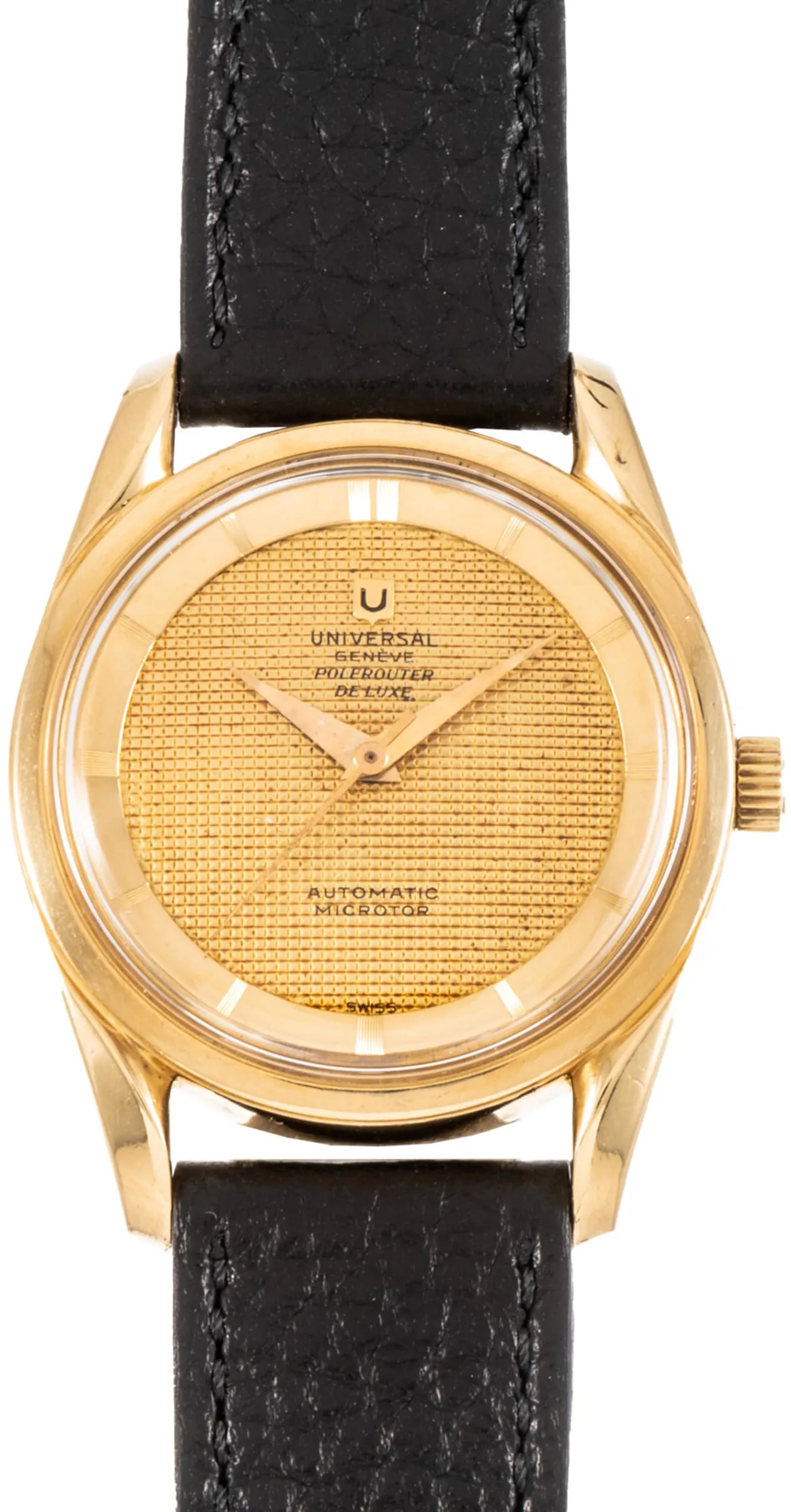 Universal Genève Polerouter 35mm Yellow gold Champagne