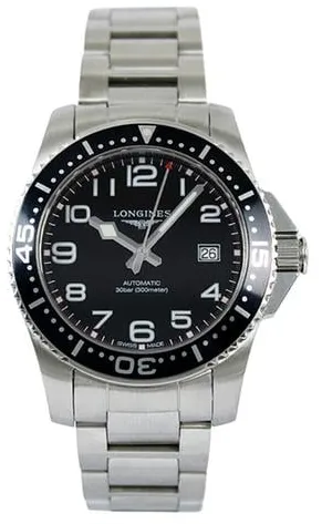 Longines HydroConquest L3.695.4.53.6 41mm Stainless steel Black