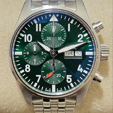 IWC Pilot IW388104 41mm Stainless steel Green