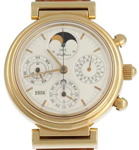 IWC Da Vinci Perpetual Calendar 3750 39mm Yellow gold White