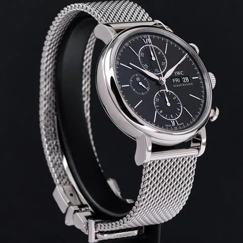 IWC Portofino Chronograph IW391006 42mm Stainless steel Black 4