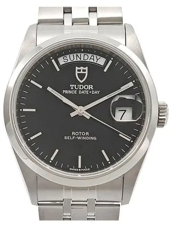 Tudor Prince Date-Day 76200 35mm Stainless steel Black