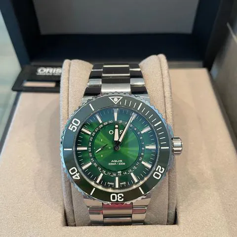 Oris Aquis 01 743 7734 4187 43.5mm Stainless steel Green