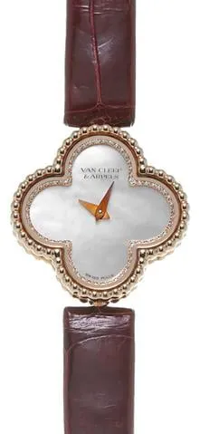 Van Cleef & Arpels Alhambra VCARO8WS00 22.5mm Rose gold White