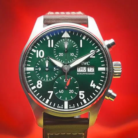 IWC Pilot IW388103 41mm Stainless steel Green