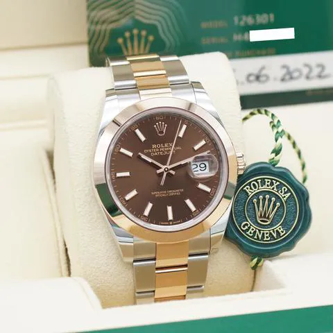 Rolex Datejust 41 126301 41mm Rose gold Brown