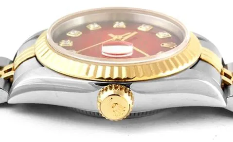 Rolex Datejust 69173G 26mm Yellow gold and Stainless steel Red 4