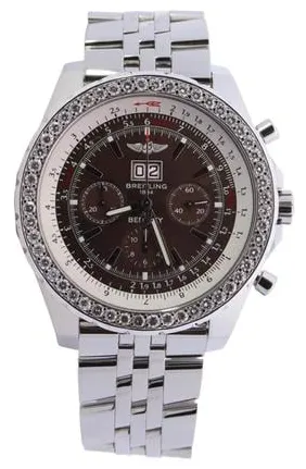 Breitling Bentley 6.75 A44362 48mm Stainless steel Brown
