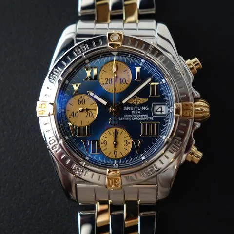 Breitling Cockpit B13358 39mm Yellow gold and Stainless steel Blue