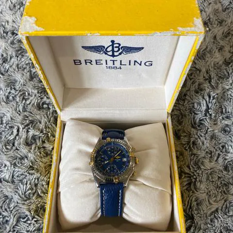 Breitling Chronomat B13050.1 39mm Yellow gold and stainless steel Blue