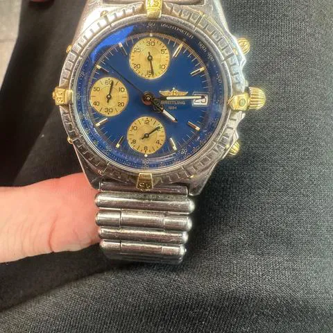 Breitling Chronomat B13050.1 39mm Yellow gold and stainless steel Blue