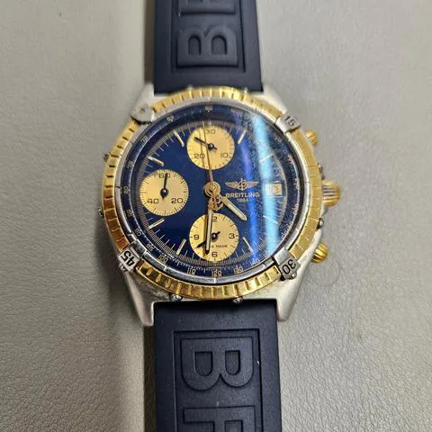 Breitling Chronomat D13352 39mm Yellow gold and stainless steel Blue