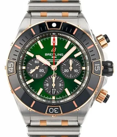 Breitling Chronomat UB0136251L1U1 44mm Yellow gold and Stainless steel Green