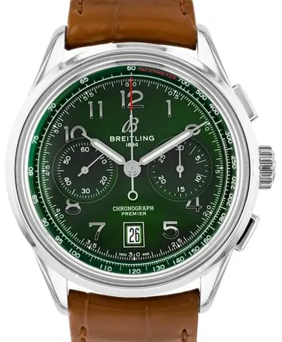 Breitling Premier AB0145371L1P1 42mm Stainless steel Green