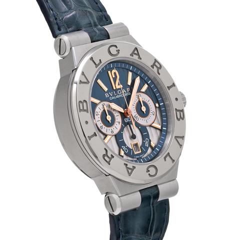 Bulgari Diagono DG42SWGCH Stainless steel Blue 2012 Japan