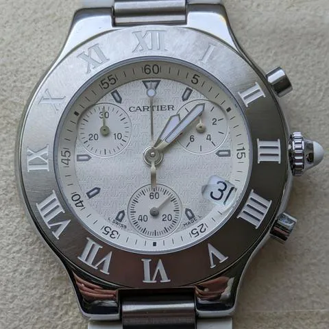 Cartier 21 Chronoscaph W10184U2 38mm Stainless steel White