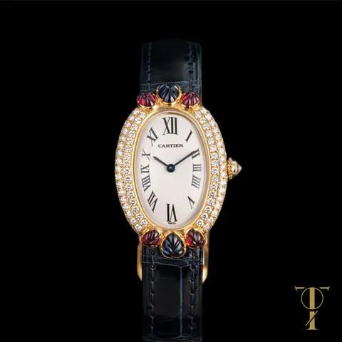 Cartier Baignoire 1950 1 Yellow gold White