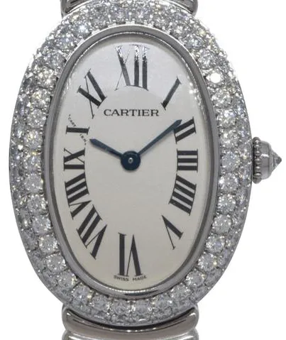 Cartier Baignoire 1955 22.5mm White gold Silver 1