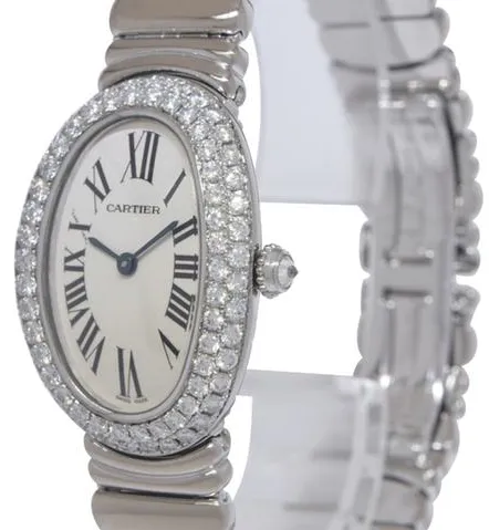 Cartier Baignoire 1955 22.5mm White gold Silver 2