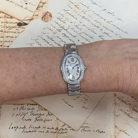 Cartier Baignoire 1955 22.5mm White gold Silver 3