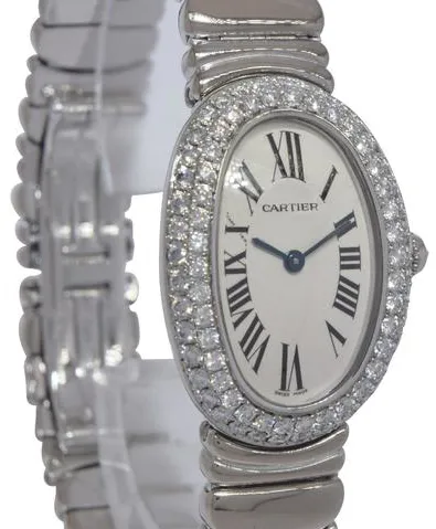 Cartier Baignoire 1955 22.5mm White gold Silver 4