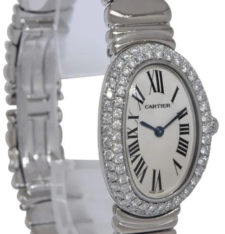 Cartier Baignoire 1955 22.5mm White gold Silver 8