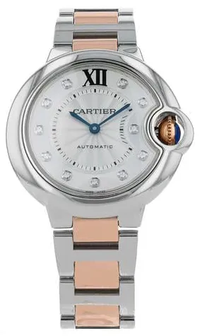 Cartier Ballon Bleu 3489 34mm or rose Silver