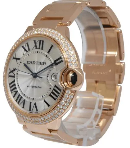 Cartier Ballon Bleu 42mm 2999 42mm Rose gold Silver 2