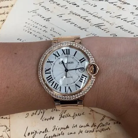 Cartier Ballon Bleu 42mm 2999 42mm Rose gold Silver 3