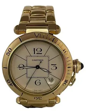 Cartier Pasha 820903 38mm Yellow gold Silver 1