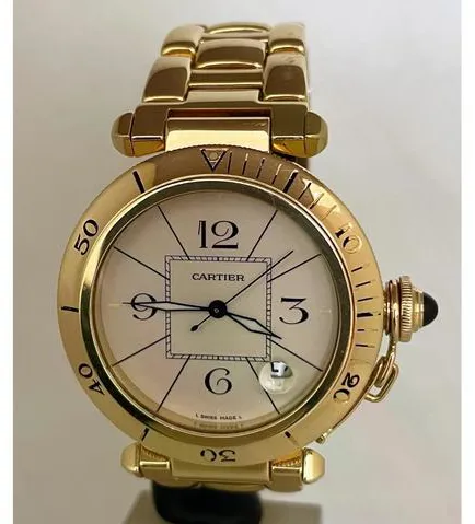 Cartier Pasha 820903 38mm Yellow gold Silver 5