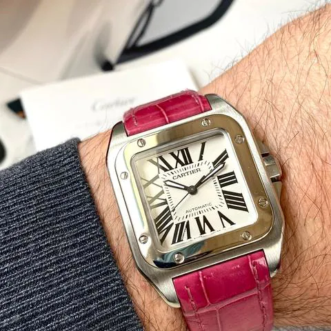 Cartier Santos 100 2878 33mm Stainless steel Silver 2