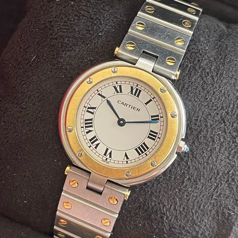 Cartier Santos 8191 27mm Yellow gold and Stainless steel White