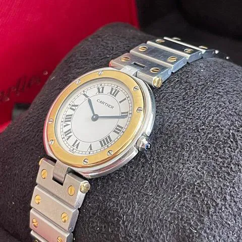 Cartier Santos 8191 27mm Yellow gold and Stainless steel White 1