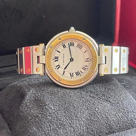 Cartier Santos 8191 27mm Yellow gold and Stainless steel White 9