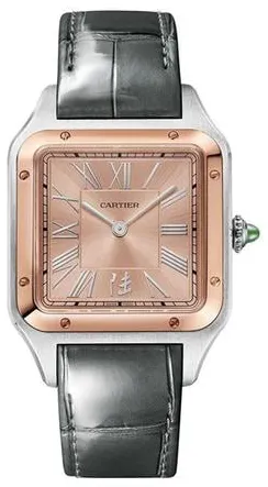 Cartier Santos Dumont W2SA0027 43.5mm Yellow gold and Stainless steel Pink