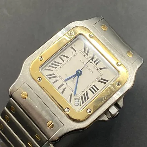Cartier Santos Galbée 2823 32mm Yellow gold and stainless steel White