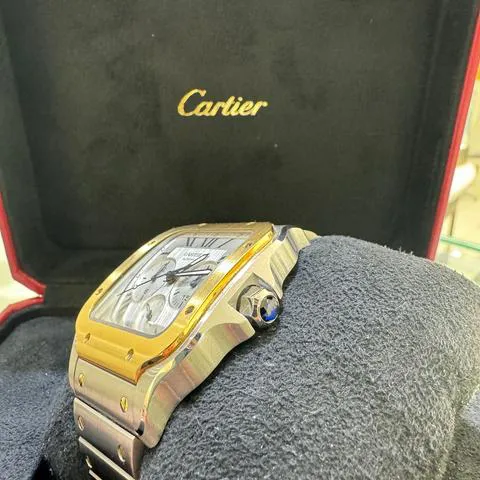 Cartier Santos W2SA0008 43.3mm Yellow gold and Stainless steel Silver 1