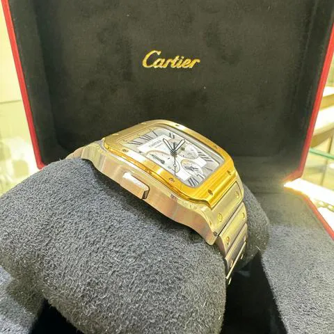 Cartier Santos W2SA0008 43.3mm Yellow gold and Stainless steel Silver 2