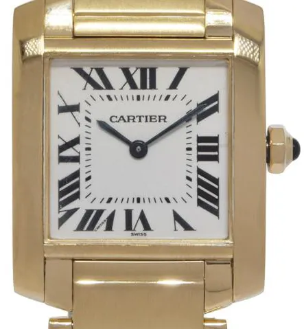 Cartier Tank Française 1821 25mm Yellow gold Silver