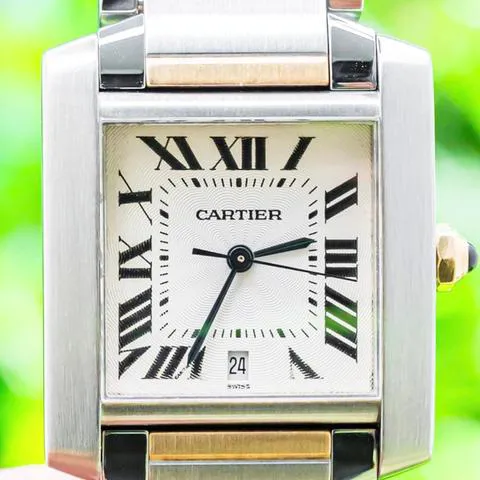 Cartier Tank Française W51005Q4 28mm Yellow gold and Stainless steel Silver