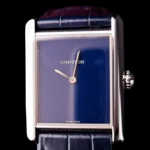 Cartier Tank WSTA0055 25.5mm Stainless steel Blue 2