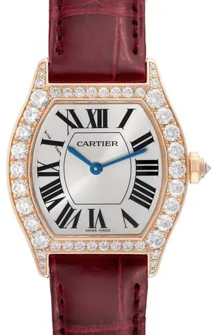 Cartier Tortue WA507031 28mm Rose gold Silver