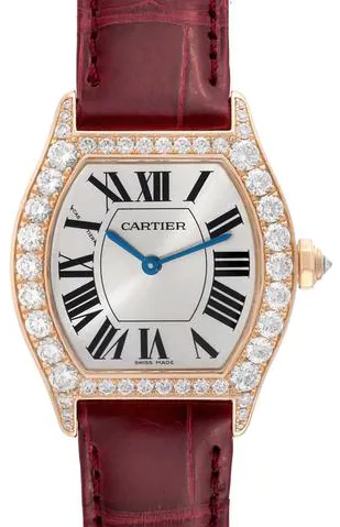 Cartier Tortue WA507031 28mm Rose gold Silver 4