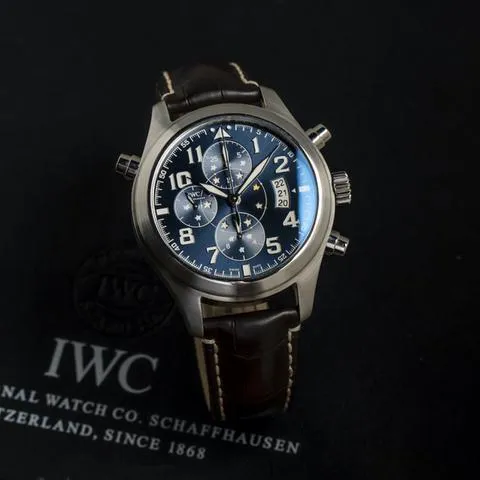 IWC Pilot Double Chronograph IW371807 44mm Stainless steel Blue 3