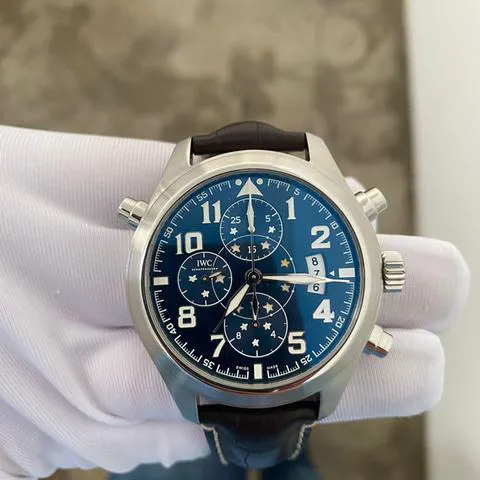 IWC Pilot Double Chronograph IW371807 44mm Stainless steel Blue 8