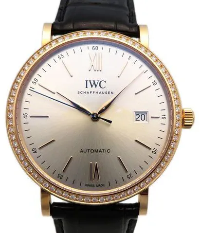 IWC Portofino IW356515 40mm Rose gold Silver